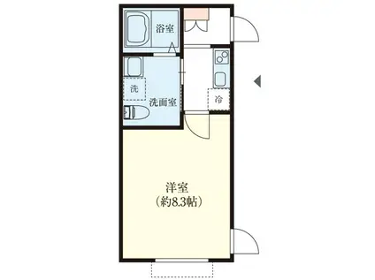 アノンテラス枡形(1K/2階)の間取り写真