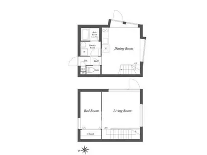 リーガランド芝公園(1LDK/4階)の間取り写真