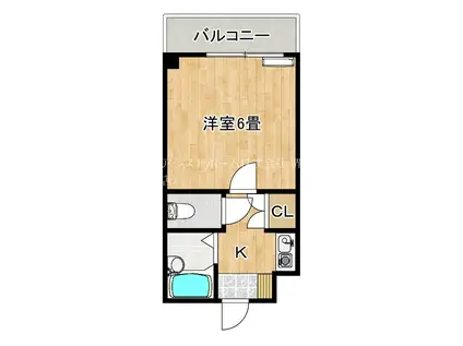 エクセレントもず(1K/4階)の間取り写真