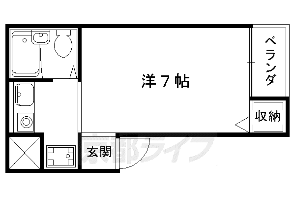 エルシティ大塚(1K/2階)の間取り写真