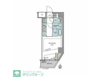 ラグゼナ戸田公園I(1K/3階)の間取り写真