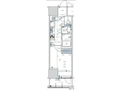ライジングプレイス亀戸(1K/2階)の間取り写真
