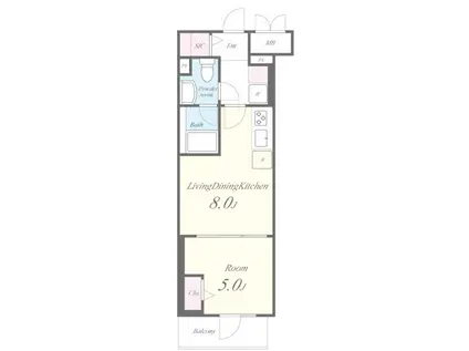 JPT RESIDENCE(1LDK/11階)の間取り写真