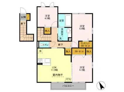 レ.セーナ(3LDK/2階)の間取り写真