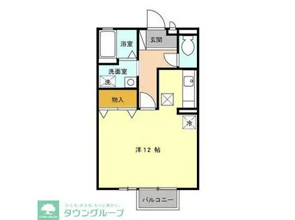 アピエ壱番館(ワンルーム/1階)の間取り写真