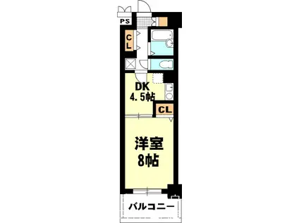 シャルムシャトレ(1DK/2階)の間取り写真