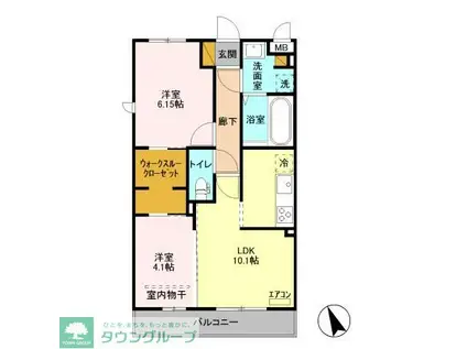 プチクールIII・V V(2LDK/3階)の間取り写真