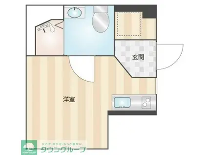 フェリーチェ中板橋(ワンルーム/1階)の間取り写真