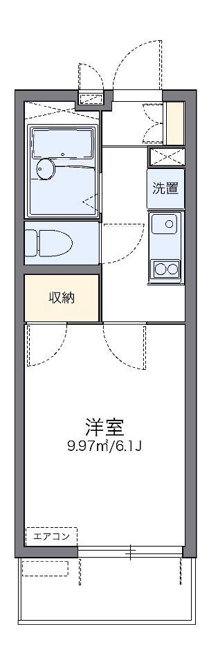 レオパレスラッキー(1K/4階)の間取り写真