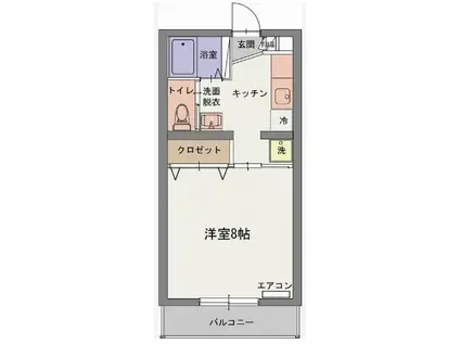 アルテール(1K/3階)の間取り写真