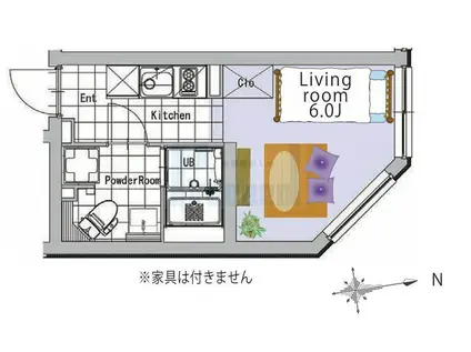 SOU高田馬場II(1K/3階)の間取り写真