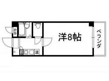 エクセラン興戸(1K/4階)の間取り写真