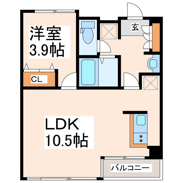 NOVEL八王寺(1LDK/2階)の間取り写真