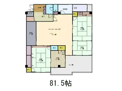 レジデンス両替町(4LDK/8階)の間取り写真