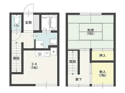 KK70(1SDK/1階)の間取り写真