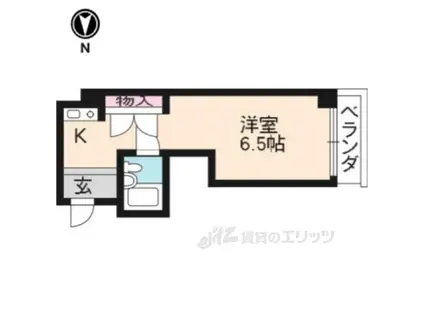 ANCIENTCITY上七軒(ワンルーム/4階)の間取り写真