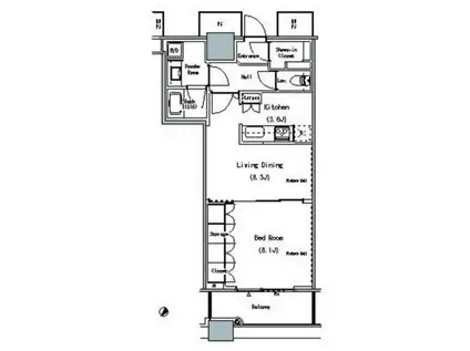 THE TOKYO TOWERS MIDTOWER(1LDK/17階)の間取り写真