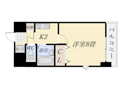 スカイパーク5(1K/5階)の間取り写真