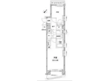 コンフォリア目黒八雲(1LDK/2階)の間取り写真