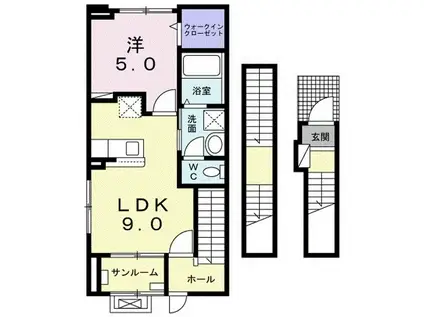 スティルライフ(1LDK/3階)の間取り写真