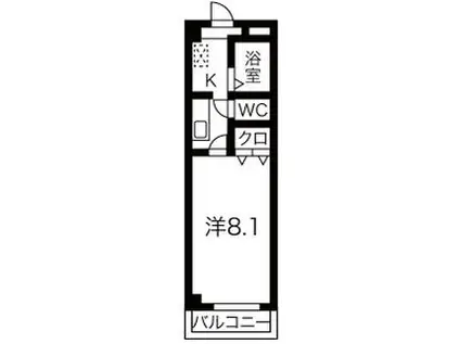 エミネンス(1K/2階)の間取り写真