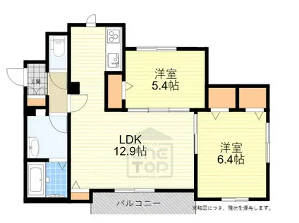 シャーメゾンアーク(2LDK/2階)の間取り写真