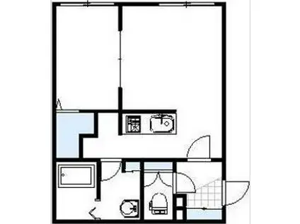 カ ル メ ネ ー ル N 19(1LDK/2階)の間取り写真