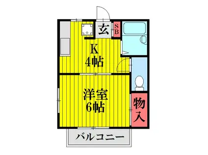 旭町サンコーポ(1K/2階)の間取り写真