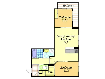 アンビシア(2LDK/3階)の間取り写真