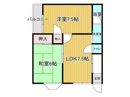 コーポSEI(2LDK/1階)の間取り写真