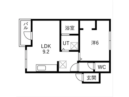 RIVIERE・M リヴィエールエム(1LDK/2階)の間取り写真