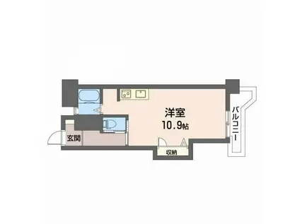 プラザ大淀(ワンルーム/5階)の間取り写真