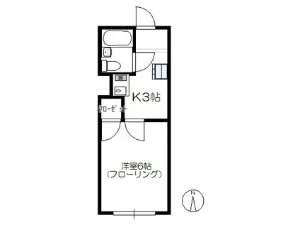 ホワイトコーポ(1K/3階)の間取り写真