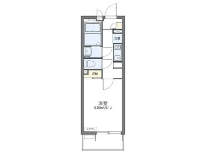 レオネクストブルーリッジII(1K/1階)の間取り写真