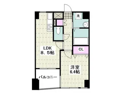 CERULEAN南太田 セルリアンミナミオオタ(1LDK/4階)の間取り写真
