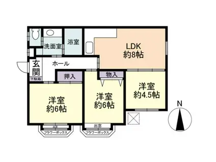 コスモ荻窪 101(3LDK/1階)の間取り写真