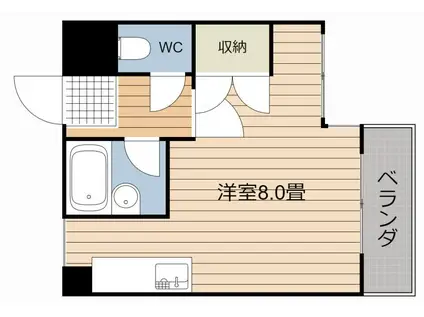エントピア牧元(ワンルーム/3階)の間取り写真