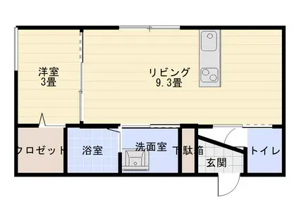 SPICA(1LDK/2階)の間取り写真