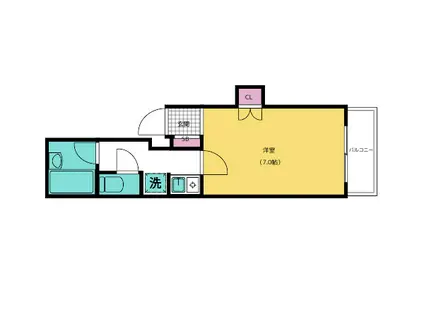 石本ビル(1K/4階)の間取り写真
