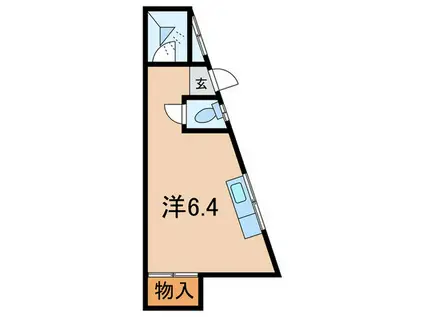 ノベラ篠原北町B棟(ワンルーム/3階)の間取り写真