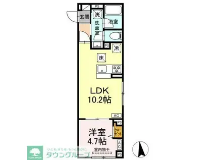 セレスティア青井II(1LDK/1階)の間取り写真