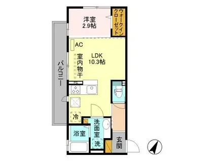 セブン アウルズ III(1LDK/2階)の間取り写真