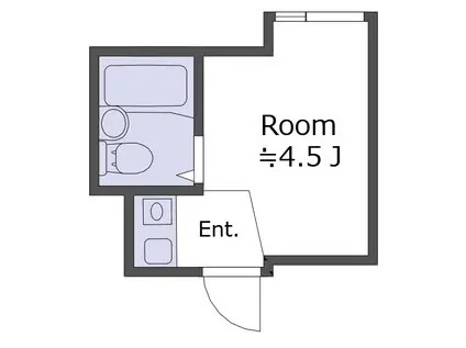 ニューハイツ中目黒(ワンルーム/3階)の間取り写真