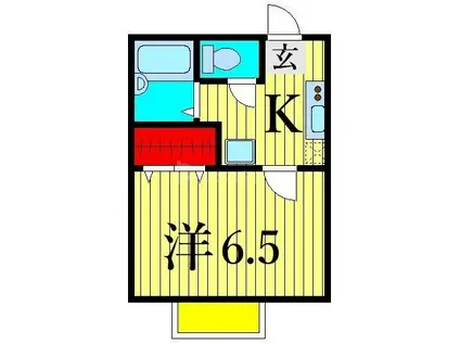 サニーコート北葛西IV(1K/1階)の間取り写真