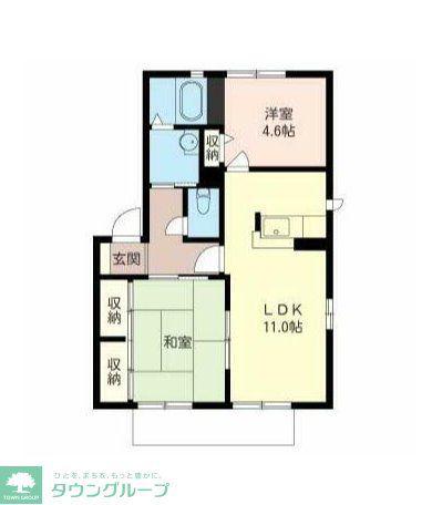シェモワC(2LDK/1階)の間取り写真