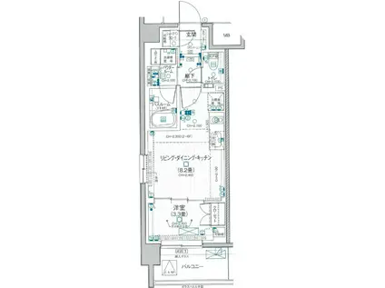 デュオステージ中山(1LDK/5階)の間取り写真