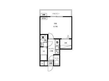 サンアライズ吉祥寺(1K/3階)の間取り写真