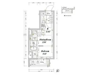 アークマーク王子本町(1DK/4階)の間取り写真