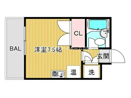 フォーラム都島内代駅前(ワンルーム/4階)の間取り写真