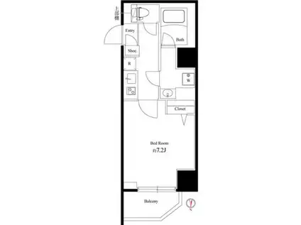 メインステージ錦糸町VIIラピス(1K/5階)の間取り写真